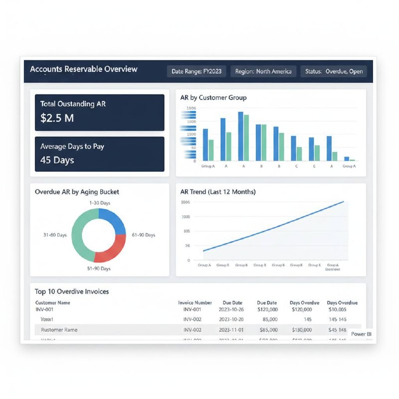 Accounts Receivable Overview dashboard demo
